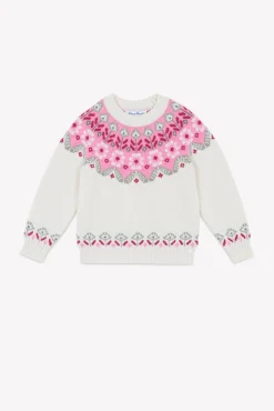 Tartine et Chocolat Pull Ecru motif jacquard|Enfant Cardigans - Pulls - Sweats
