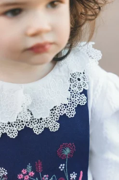 Tartine et Chocolat Pull Ecru col broderie anglaise| Cardigans - Pulls - Sweats