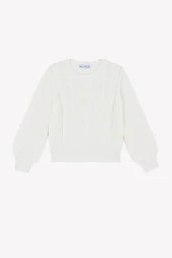 Tartine et Chocolat Pull Ecru maille torsadée|Enfant Cardigans - Pulls - Sweats