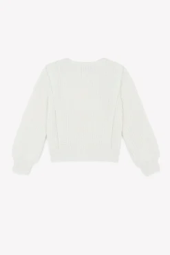 Tartine et Chocolat Pull Ecru maille torsadée|Enfant Cardigans - Pulls - Sweats