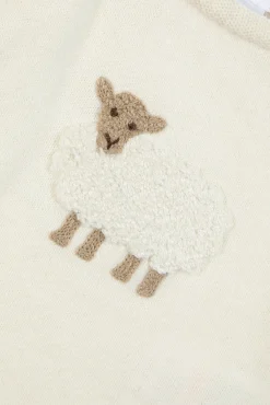 Tartine et Chocolat Pull Ecru broderie mouton| Cardigans|Cardigans - Gilets