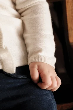 Tartine et Chocolat Pull Ecru broderie fleurs| Cardigans - Pulls - Sweats