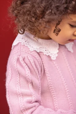 Tartine et Chocolat Pull Eglantine col broderie anglaise| Cardigans - Pulls - Sweats