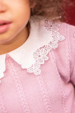 Tartine et Chocolat Pull Eglantine col broderie anglaise| Cardigans - Pulls - Sweats