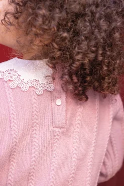 Tartine et Chocolat Pull Eglantine col broderie anglaise| Cardigans - Pulls - Sweats