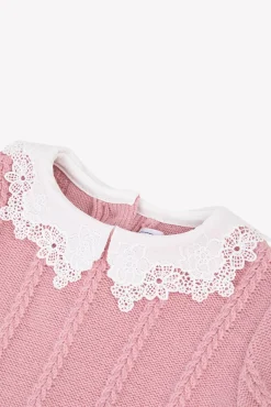 Tartine et Chocolat Pull Eglantine col broderie anglaise| Cardigans - Pulls - Sweats