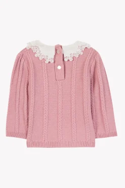 Tartine et Chocolat Pull Eglantine col broderie anglaise| Cardigans - Pulls - Sweats