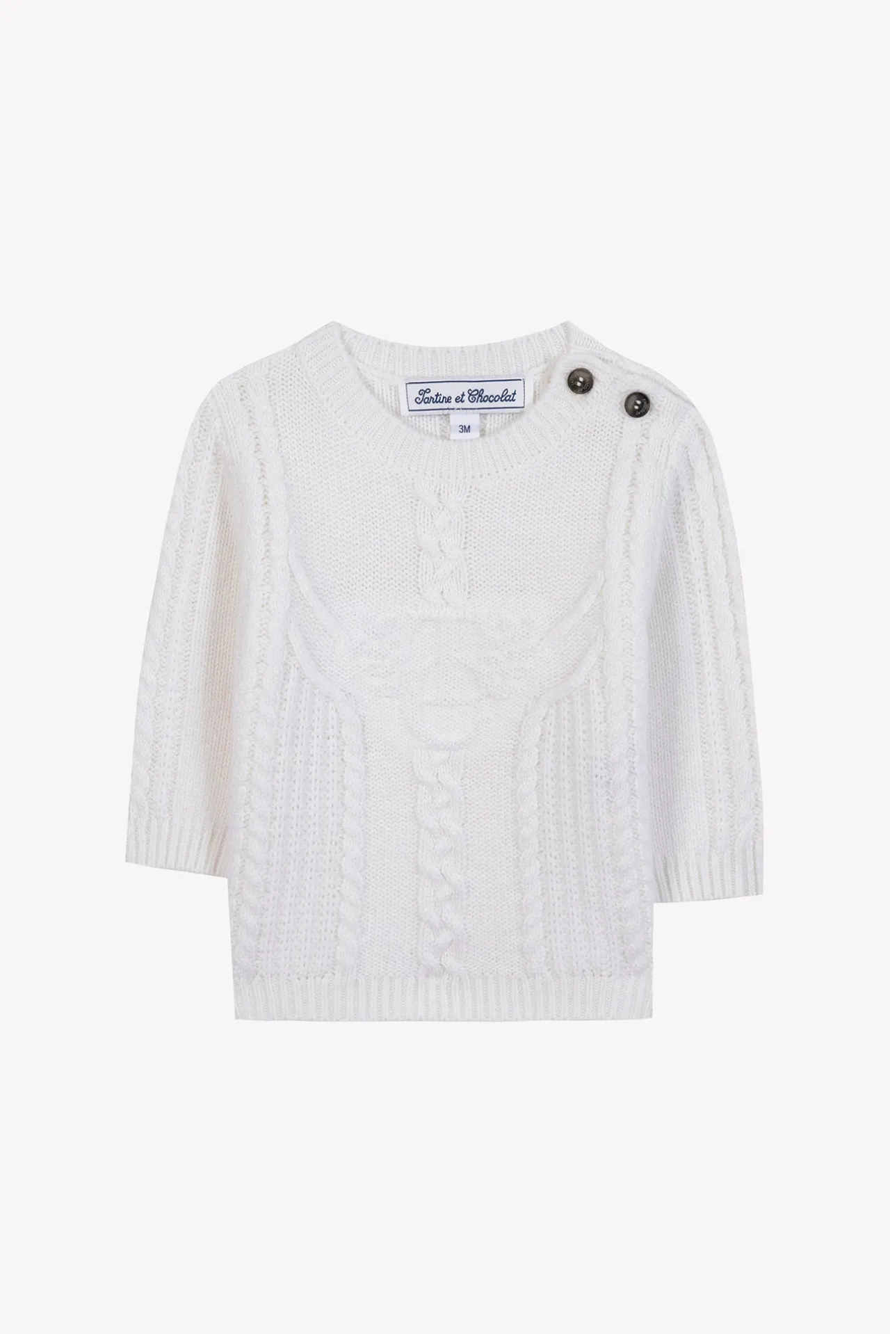 Tartine et Chocolat Pull Ecru signature TC| Pulls - Gilets - Sweats