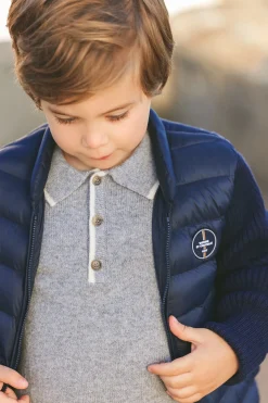 Tartine et Chocolat Pull Gris chiné col pointu|Enfant Pulls - Gilets - Sweats