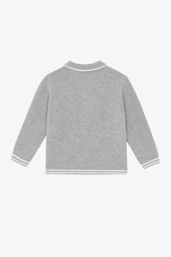 Tartine et Chocolat Pull Gris chiné col pointu|Enfant Pulls - Gilets - Sweats