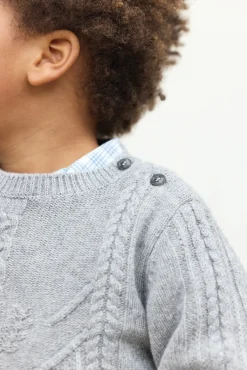 Tartine et Chocolat Pull Gris chiné signature TC| Pulls - Gilets - Sweats