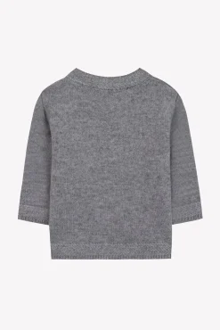 Tartine et Chocolat Pull Gris chiné illustration robot| Pulls - Gilets - Sweats