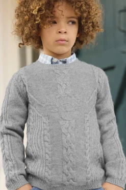 Tartine et Chocolat Pull Gris chiné signature TC|Enfant Pulls - Gilets - Sweats