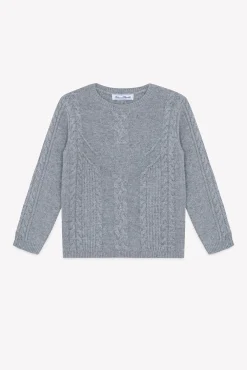 Tartine et Chocolat Pull Gris chiné signature TC|Enfant Pulls - Gilets - Sweats