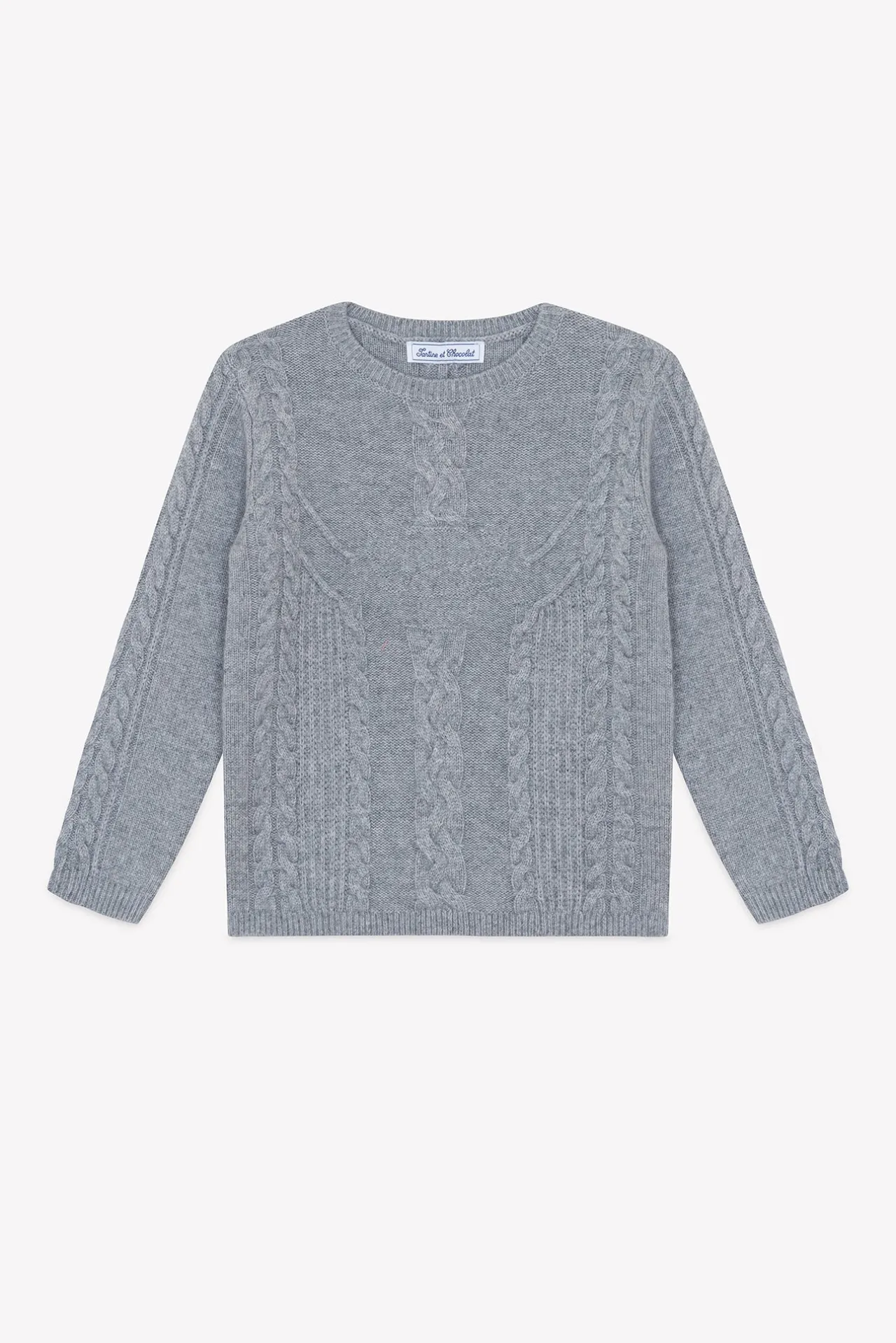 Tartine et Chocolat Pull Gris chiné signature TC|Enfant Pulls - Gilets - Sweats
