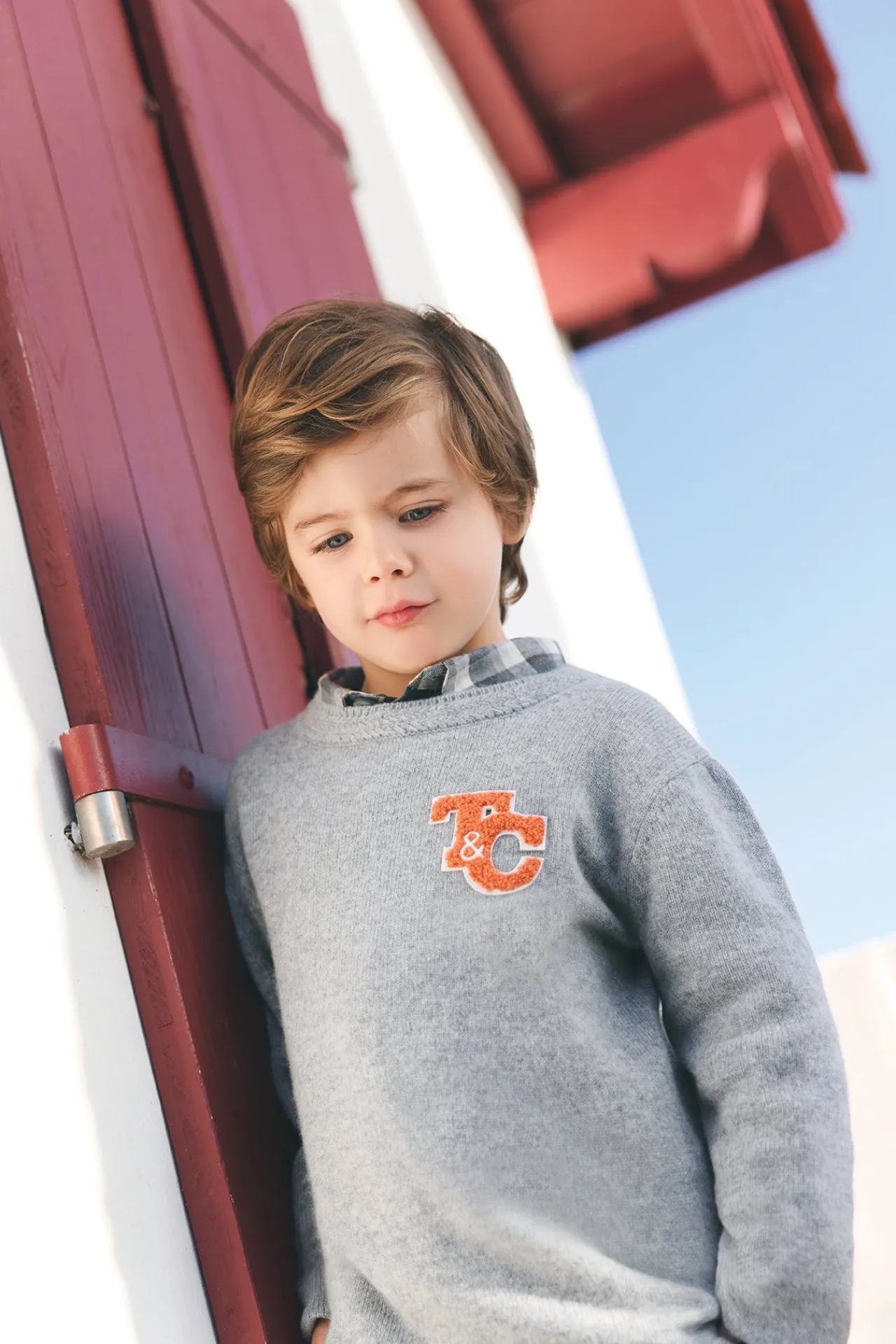 Tartine et Chocolat Pull Gris chiné laine signature TC|Enfant Pulls - Gilets - Sweats