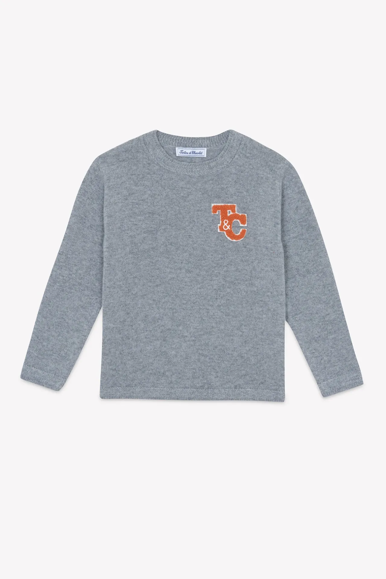Tartine et Chocolat Pull Gris chiné laine signature TC|Enfant Pulls - Gilets - Sweats
