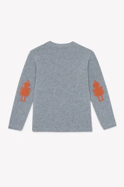 Tartine et Chocolat Pull Gris chiné laine signature TC|Enfant Pulls - Gilets - Sweats