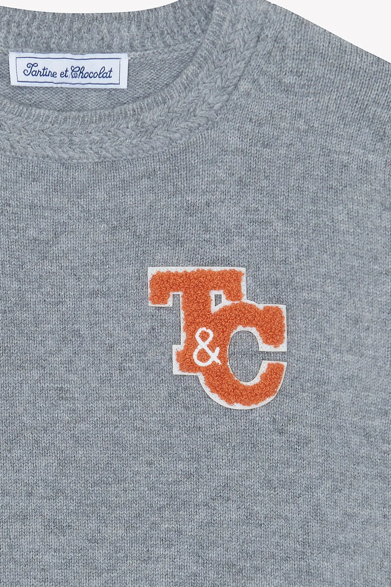 Tartine et Chocolat Pull Gris chiné laine signature TC|Enfant Pulls - Gilets - Sweats