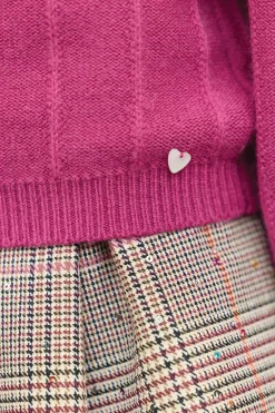 Tartine et Chocolat Pull Magenta col volanté|Enfant Cardigans - Pulls - Sweats