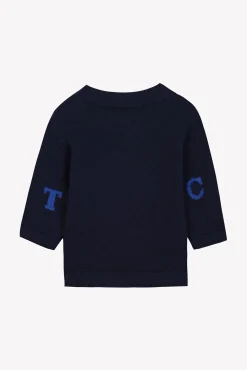 Tartine et Chocolat Pull Marine illustration hérisson pixel| Pulls - Gilets - Sweats
