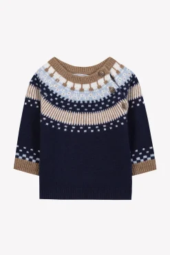 Tartine et Chocolat Pull Marine motif jacquard| Pulls - Gilets - Sweats