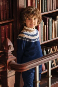 Tartine et Chocolat Pull Marine motif jacquard|Enfant Pulls - Gilets - Sweats