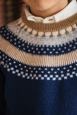 Tartine et Chocolat Pull Marine motif jacquard|Enfant Pulls - Gilets - Sweats