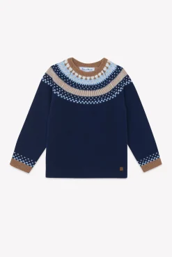 Tartine et Chocolat Pull Marine motif jacquard|Enfant Pulls - Gilets - Sweats