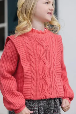 Tartine et Chocolat Pull Praline maille torsadée|Enfant Cardigans - Pulls - Sweats