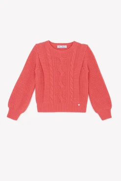 Tartine et Chocolat Pull Praline maille torsadée|Enfant Cardigans - Pulls - Sweats