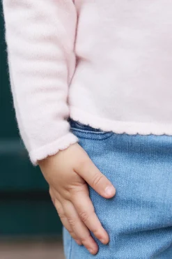 Tartine et Chocolat Pull Rose pâle illustration chat| Cardigans - Pulls - Sweats