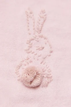 Tartine et Chocolat Pull Rose pâle broderie lapin| Cardigans - Gilets