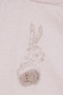 Tartine et Chocolat Pull Rose pâle broderie lapin| Cardigans - Gilets
