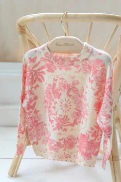 Tartine et Chocolat Pull Rose Kujten x|Enfant Cardigans - Pulls - Sweats|Cardigans - Pulls - Sweats