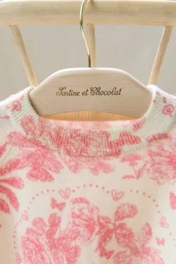 Tartine et Chocolat Pull Rose Kujten x|Enfant Cardigans - Pulls - Sweats|Cardigans - Pulls - Sweats