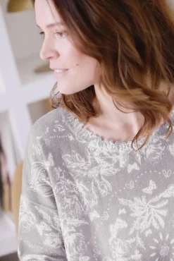 Tartine et Chocolat Pull Femme Taupe Kujten x|Enfant Cardigans - Pulls - Sweats