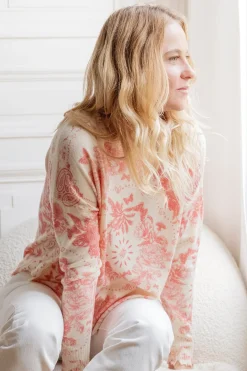 Tartine et Chocolat Pull Femme Rose Kujten x|Enfant Cardigans - Pulls - Sweats