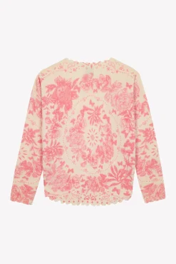 Tartine et Chocolat Pull Femme Rose Kujten x|Enfant Cardigans - Pulls - Sweats