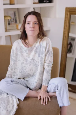 Tartine et Chocolat Pull Femme Gris clair Kujten x|Enfant Cardigans - Pulls - Sweats