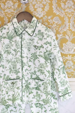 Tartine et Chocolat Pyjama Abbaye des Vaux de Cernay x| Toile De Jouy Vert