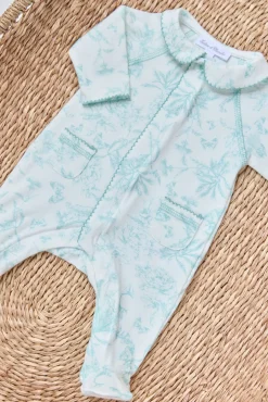 Tartine et Chocolat Pyjama Vert d'eau inspiration Toile de Jouy| Pyjamas|Pyjamas