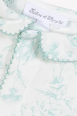 Tartine et Chocolat Pyjama Vert d'eau inspiration Toile de Jouy| Pyjamas|Pyjamas