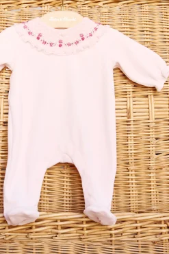Tartine et Chocolat Pyjama Rose pâle col broderies fleurs| Pyjamas|Pyjamas