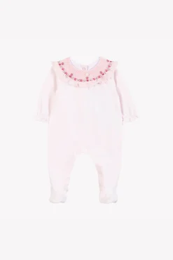 Tartine et Chocolat Pyjama Rose pâle col broderies fleurs| Pyjamas|Pyjamas