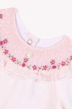 Tartine et Chocolat Pyjama Rose pâle col broderies fleurs| Pyjamas|Pyjamas