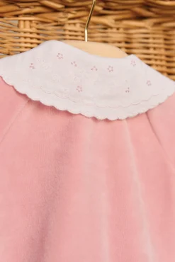Tartine et Chocolat Pyjama Pêche velours broderies| Pyjamas|Pyjamas