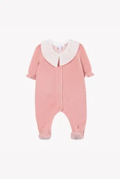 Tartine et Chocolat Pyjama Pêche velours broderies| Pyjamas|Pyjamas