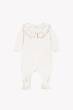 Tartine et Chocolat Pyjama Ecru velours broderies| Pyjamas|Pyjamas