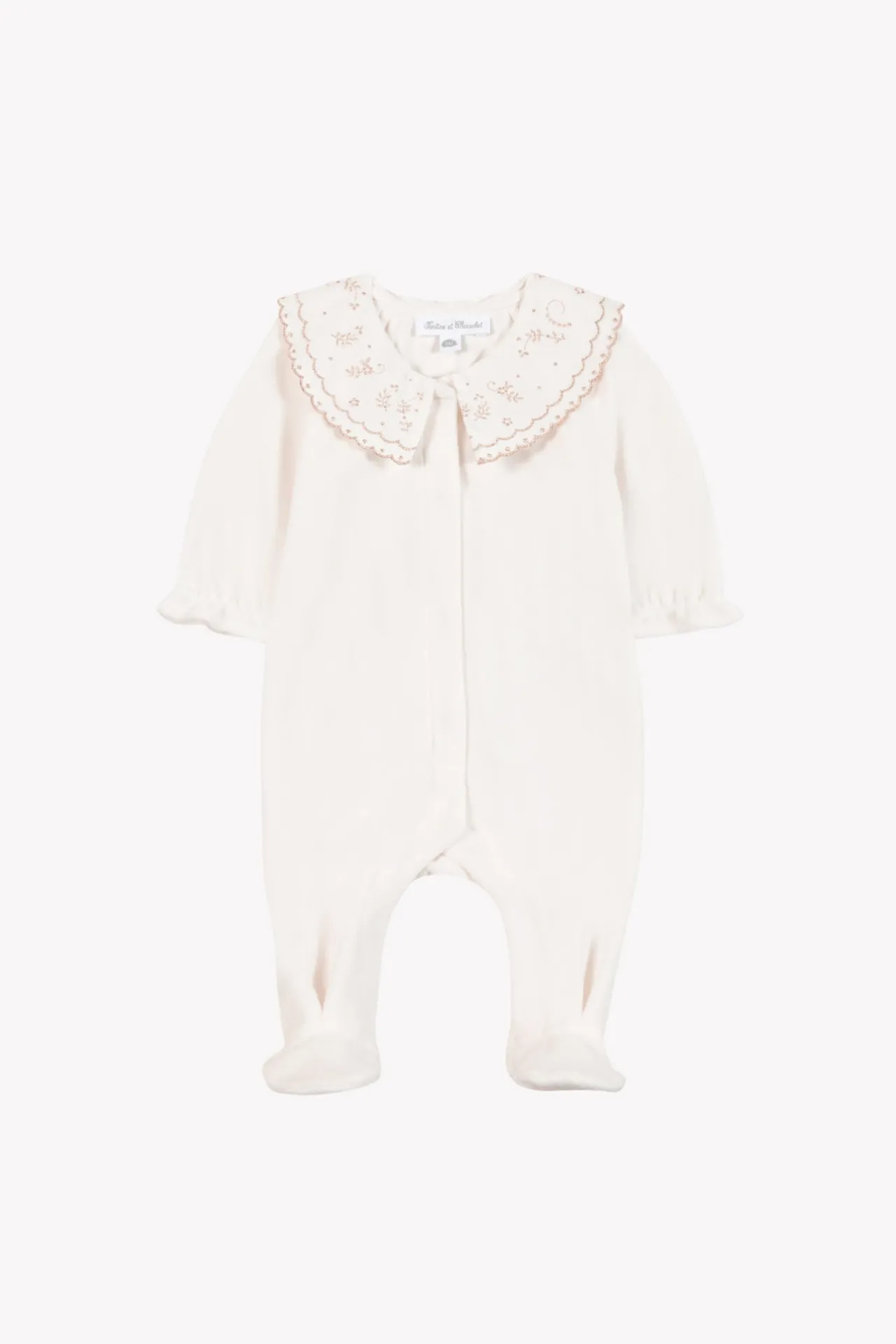 Tartine et Chocolat Pyjama Ecru velours broderies| Pyjamas|Pyjamas